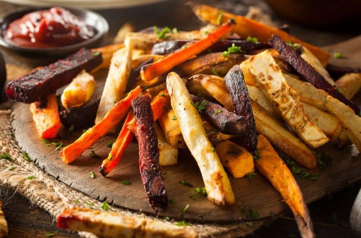 Legumes crocantes na airfryer