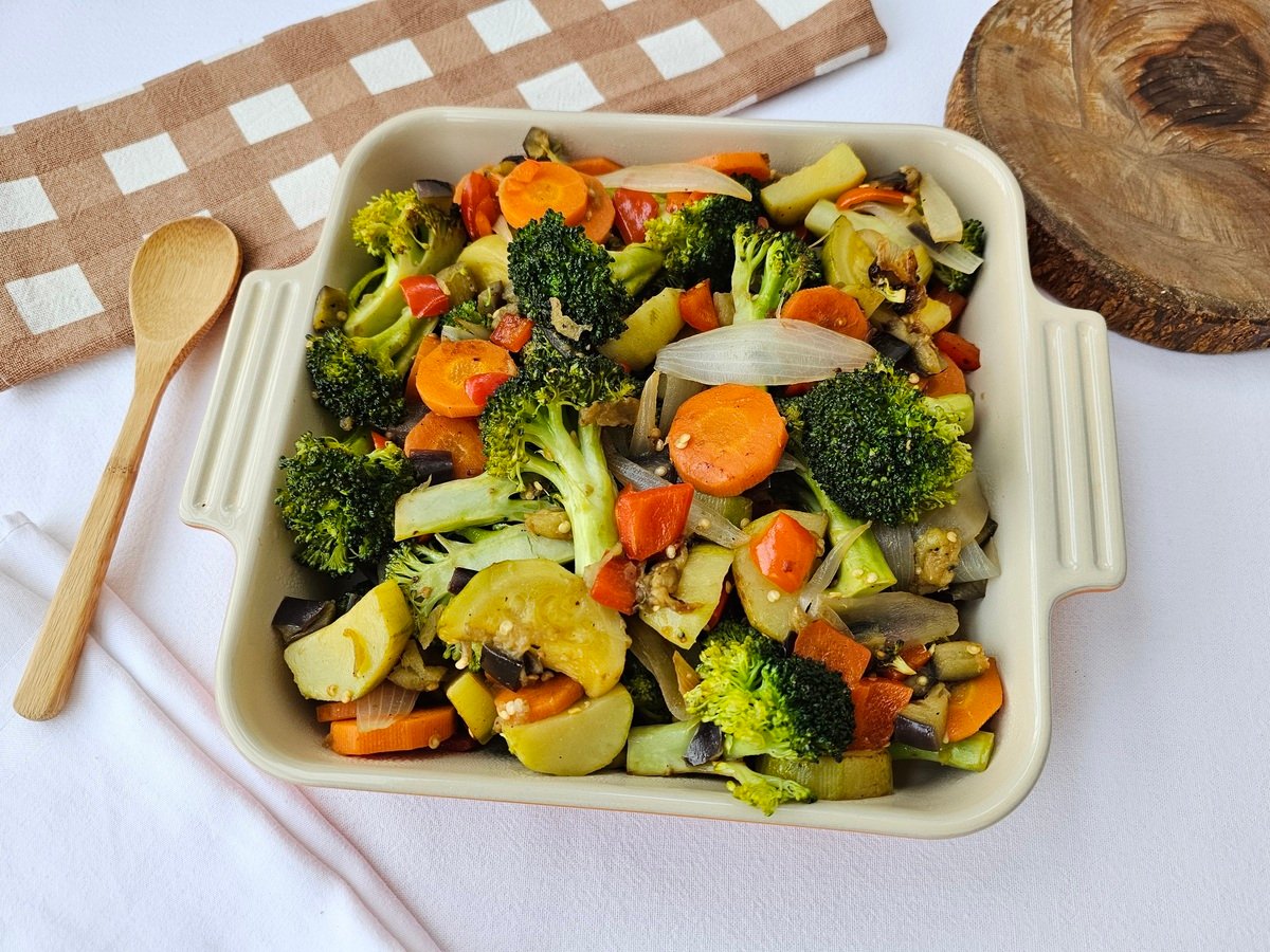 Legumes salteados no azeite