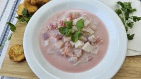 Leite de tigre com leite de coco