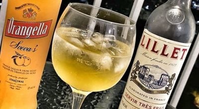 Lillet tônica com licor de laranja