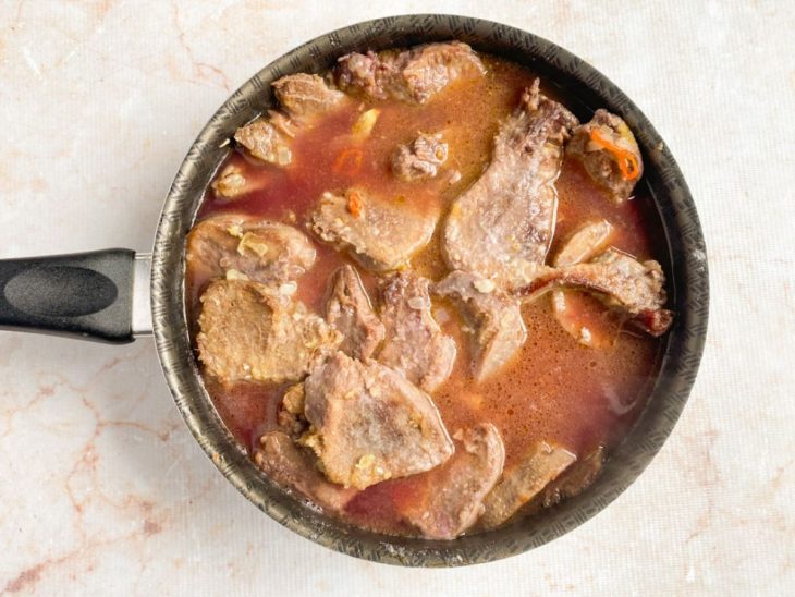 Ingredientes adicionados na panela.