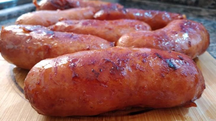 Linguiça assada na panela de pressão