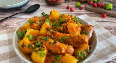 Linguiça com batata