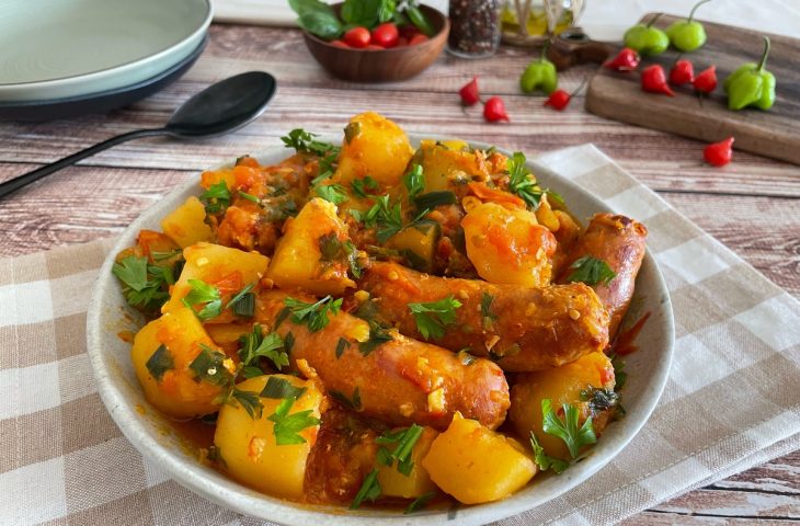 Linguiça com batata