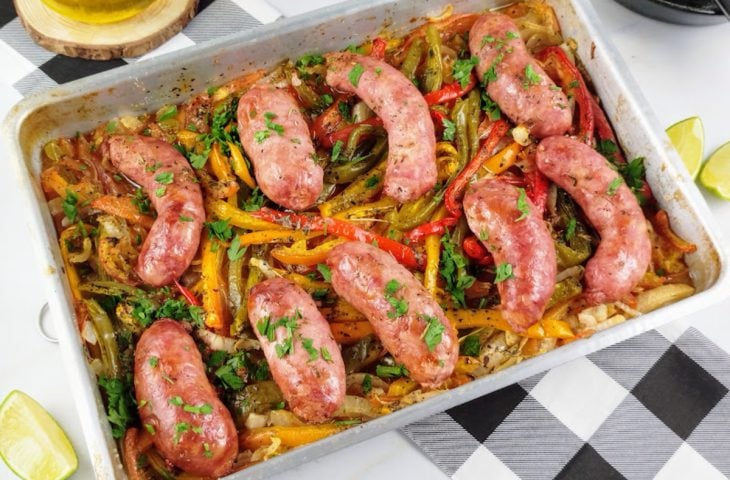 Linguiça no forno