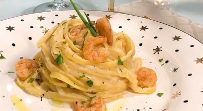 Linguine ao molho de camarão e bisque