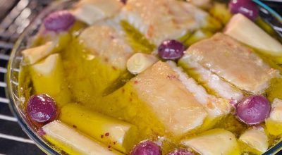 Lombo de bacalhau confitado