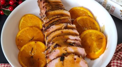 Lombo de porco com laranja na panela