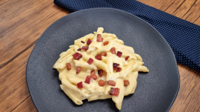 Mac and cheese com bacon