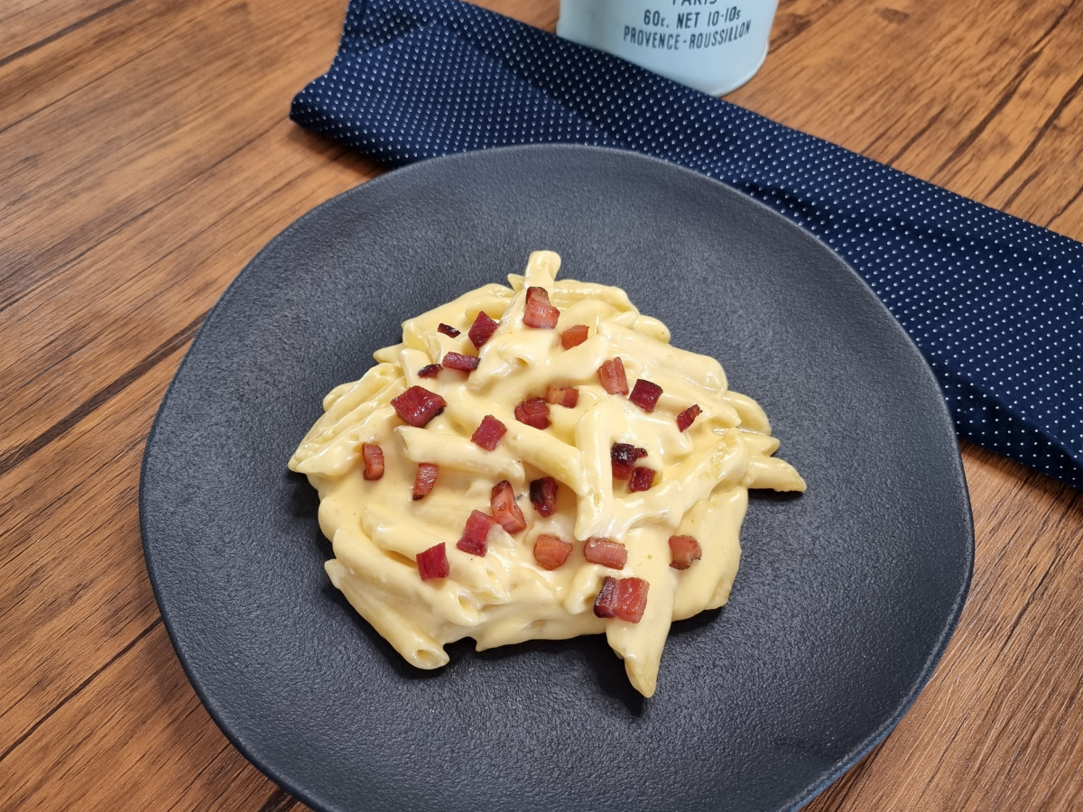 Mac and cheese com bacon