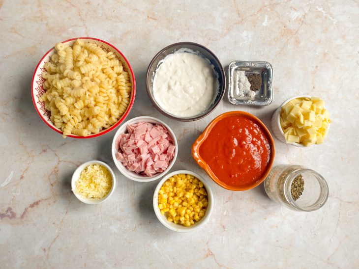 Ingredientes da receita.