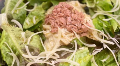 Macarrão ao molho de limão siciliano com atum