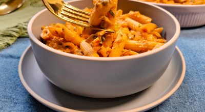 Macarrão com atum cremoso