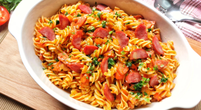 Macarrão com calabresa