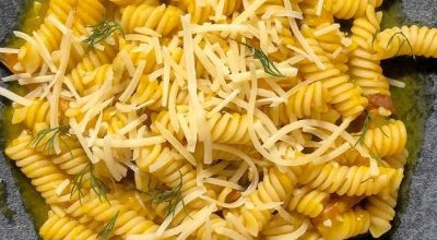 Macarrão com molho de abóbora