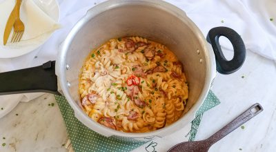Macarrão cremoso de panela