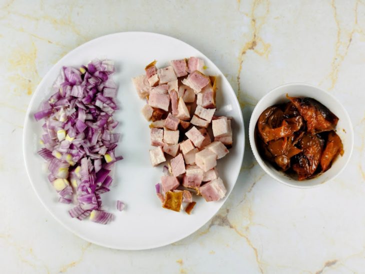 Ingredientes picados.