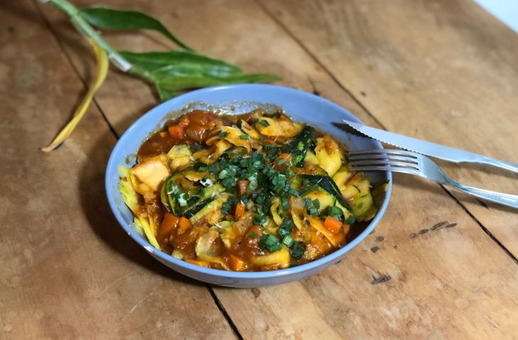 Macarrão de abobrinha simples