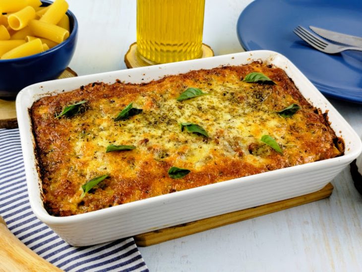 Macarrão recheado pronto para consumo.