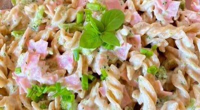 Macarrão integral com molho branco low carb