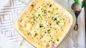 Macarrão ninho ao molho branco