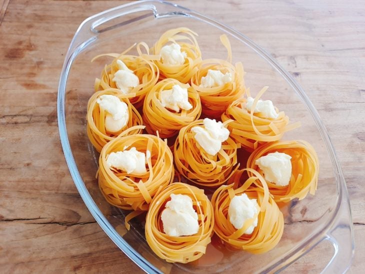 Macarrão ninho com presunto e queijo - Passo a Passo