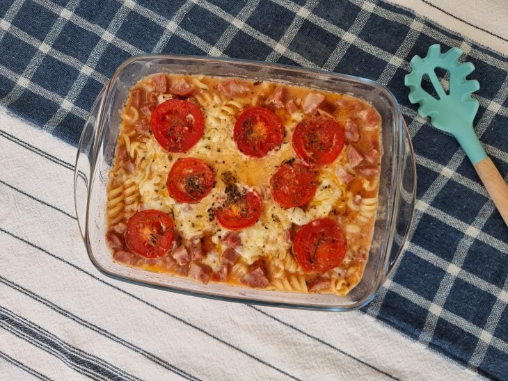 Macarrão pizza de micro-ondas