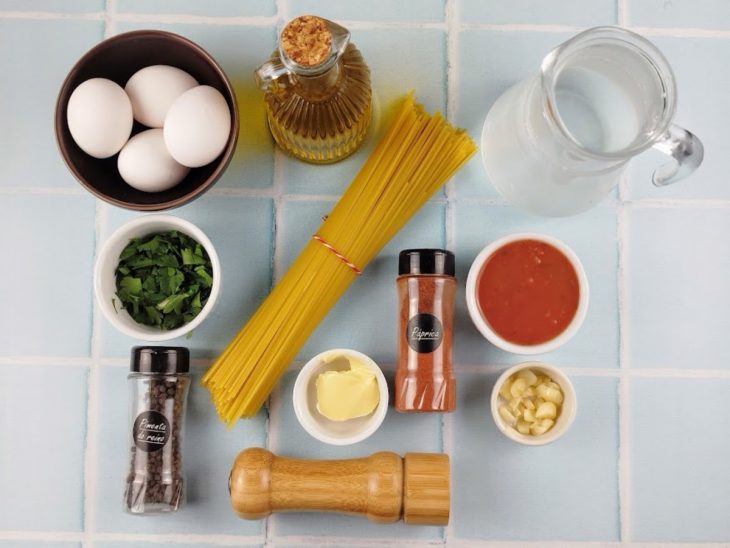 Ingredientes da receita.