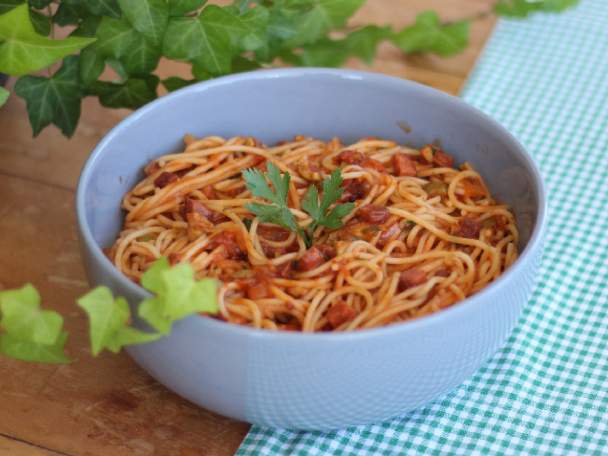 Macarronada de calabresa fácil