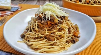 Macarronada de carne moída