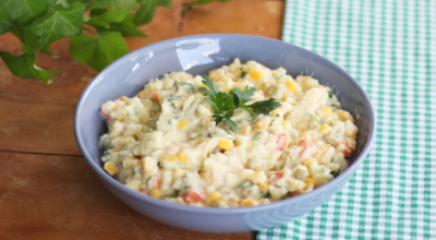 Maionese de batatas com legumes