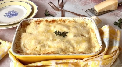 Mandioca gratinada