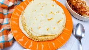 Massa de panqueca com farinha de arroz