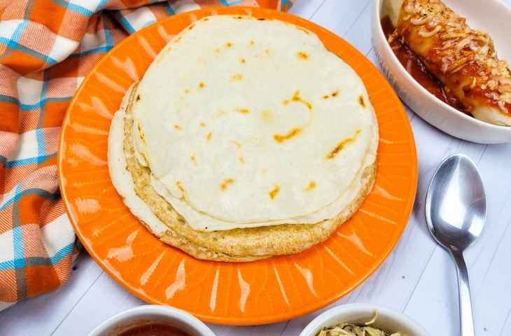 Massa de panqueca com farinha de arroz