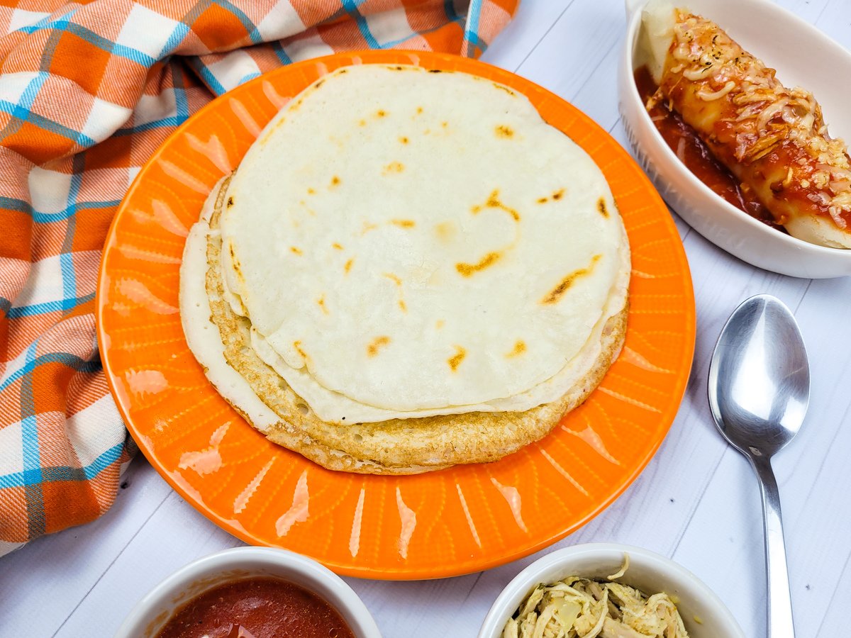 Massa de panqueca com farinha de arroz