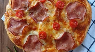 Massa de pizza com iogurte