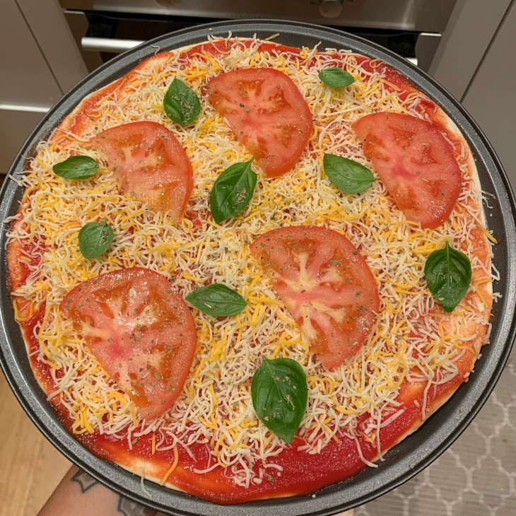 Massa de pizza vegana