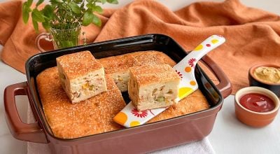 Massa de torta de frango de liquidificador