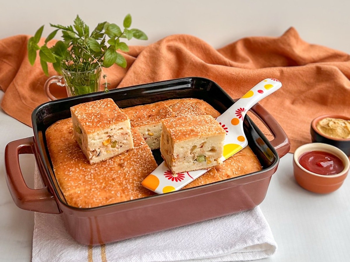 Massa de torta de frango de liquidificador
