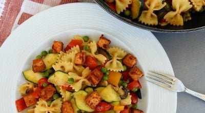 Massa de vegetais com tofu