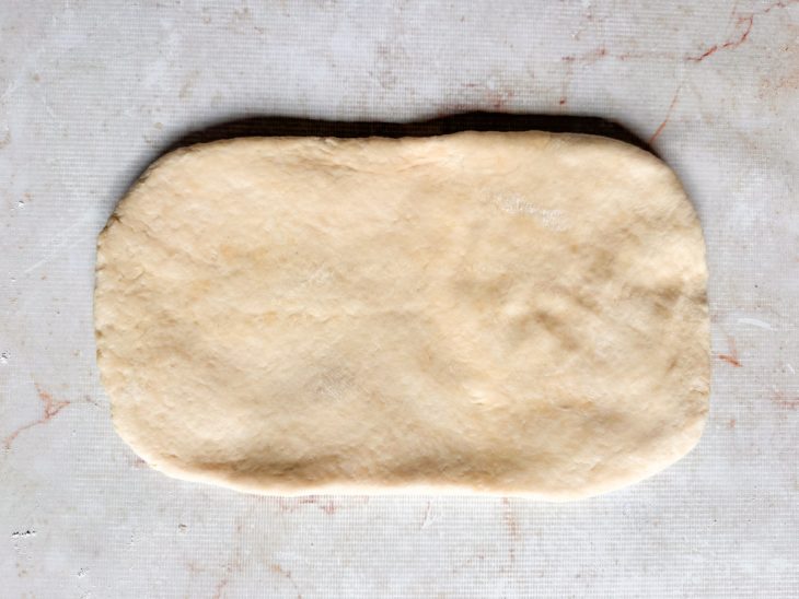 Massa aberta em um retângulo.