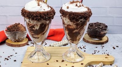 Milk shake de chocolate com Ovomaltine