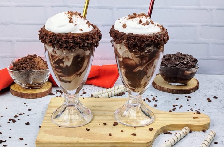 Milk shake de chocolate com Ovomaltine