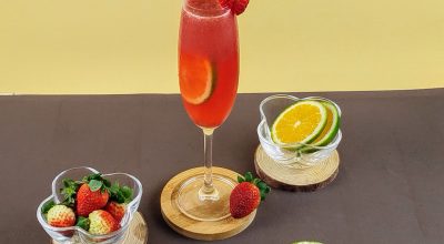 Mimosa de laranja com morango