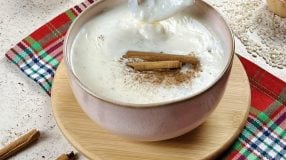 Mingau de arroz com leite em pó