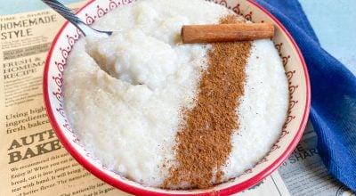 Mingau de arroz cremoso
