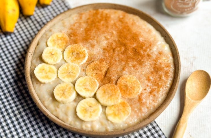 Mingau de aveia com banana