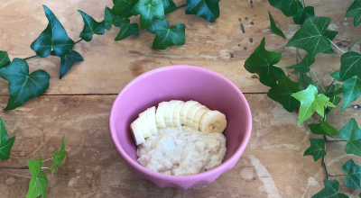 Mingau de aveia com banana