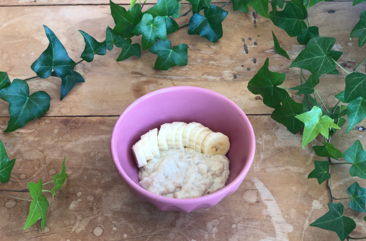 Mingau de aveia com banana