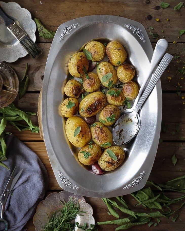 Mini batatas ao forno